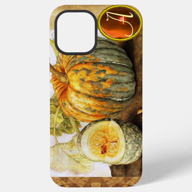 SEASON'S FRUITS  / PUMPKINS MONOGRAM iPhone CASE (Back)