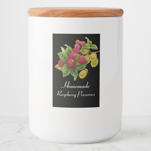SEASON'S FRUITS / RASPBERRIES Preserves  Black Food Label (Front)