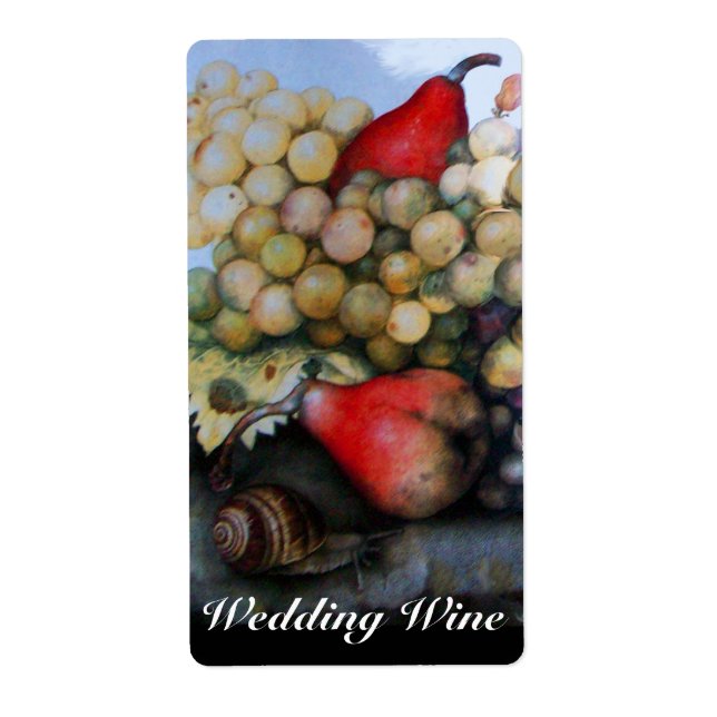 SEASON'S FRUITS / RED WHITE GRAPES WEDDING WINE (Front)