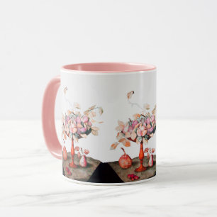 SEASON'S FRUITS Still Life Jasmines,Prunes,Pears Mug