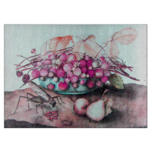 SEASON'S FRUITS / STRAWBERRIES AND PEARS CUTTING BOARD