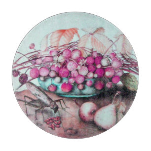 SEASON'S FRUITS / STRAWBERRIES AND PEARS CUTTING BOARD