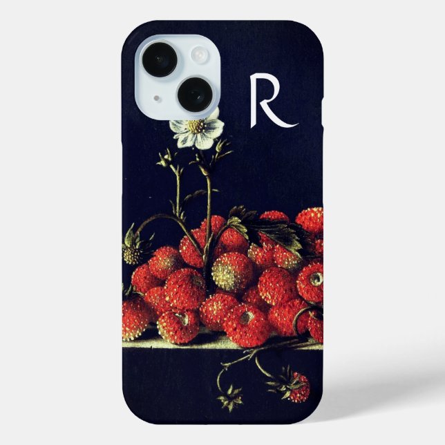 SEASON'S FRUITS,STRAWBERRIES AND STRAWBERRY FLOWER Case-Mate iPhone CASE (Back)