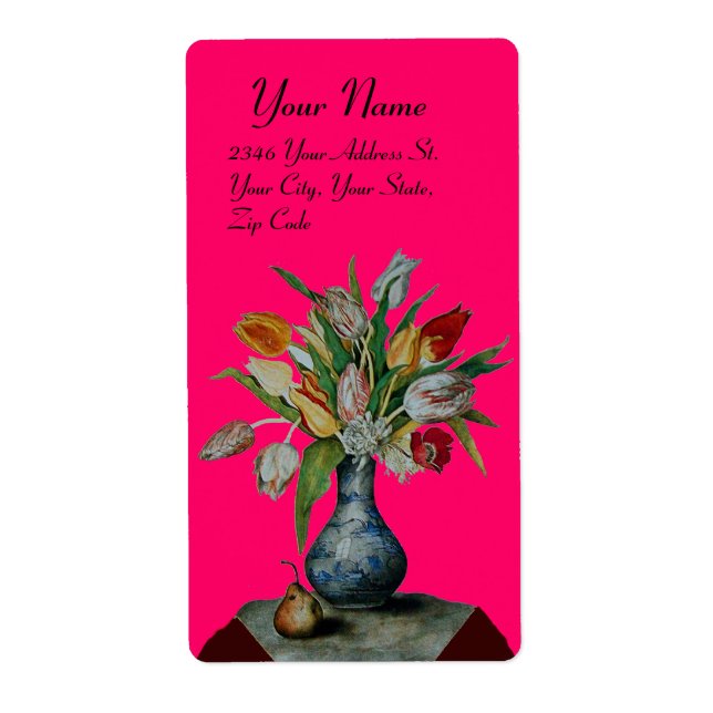 SEASON'S FRUITS -TULIPS, fuchsia (Front)