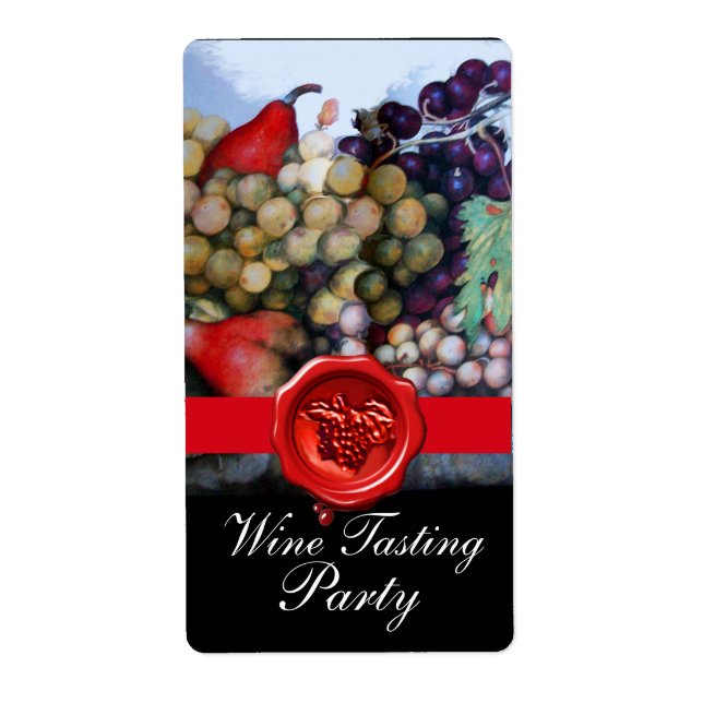 SEASON'S FRUITS WINE TASTING  PARTY,RED WAX SEAL (Front)