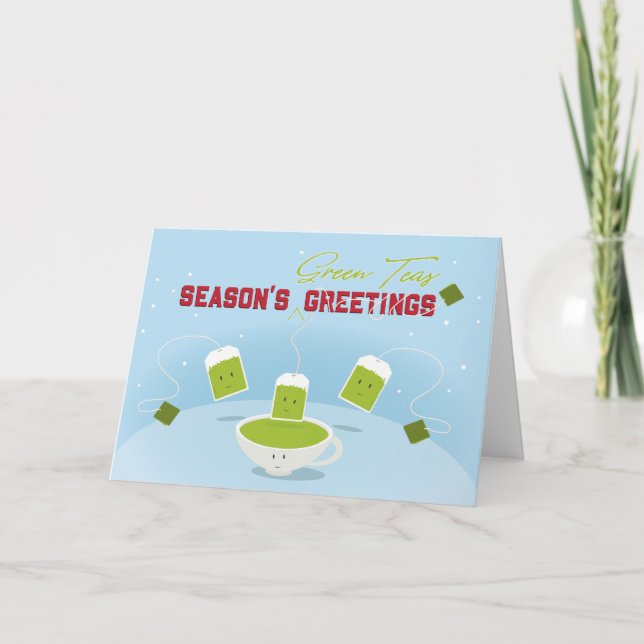 Season's Green Teas | Greeting Card (Front)