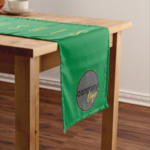 SEASONS GREETING GREEN GOLD BUSINESS LOGO TEMPLATE MEDIUM TABLE RUNNER
