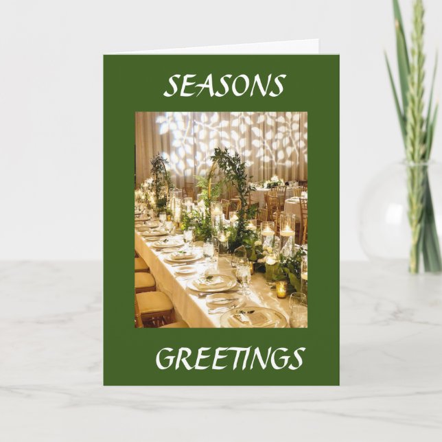 SEASONS GREETING PARTY SYLE JUST FOR YOU HOLIDAY CARD (Front)