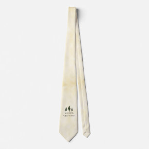 Seasons Greeting Trio of Trees Tie