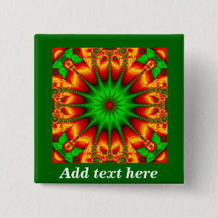 Seasons Greetings_ 15 Cm Square Badge