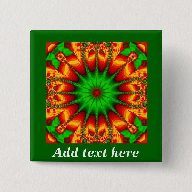 Seasons Greetings_ 15 Cm Square Badge (Front)