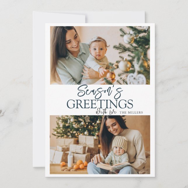 Seasons Greetings 2 Photo Holiday  (Front)