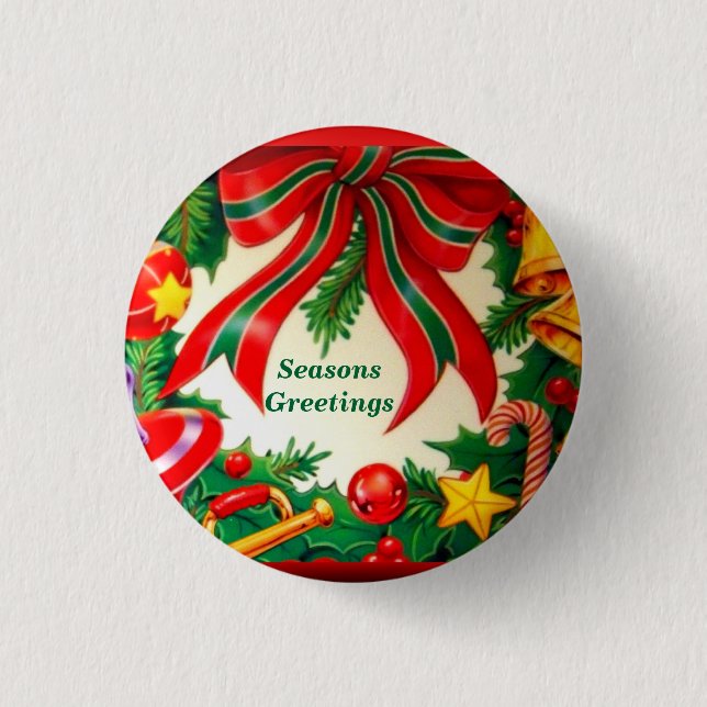 Seasons Greetings_ 3 Cm Round Badge (Front)