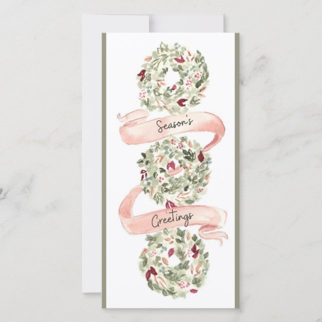 "Seasons Greetings" - A Heartfelt Greeting Holiday Card (Front)