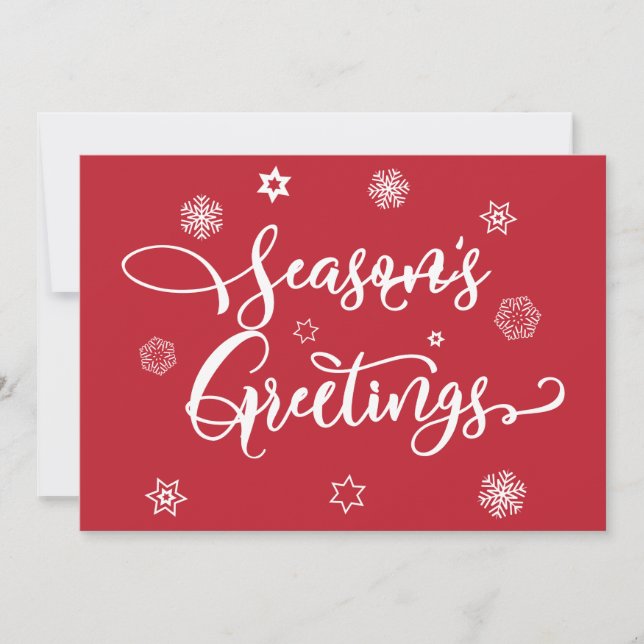 Season's Greetings | Add Your Photo Invitation (Front)
