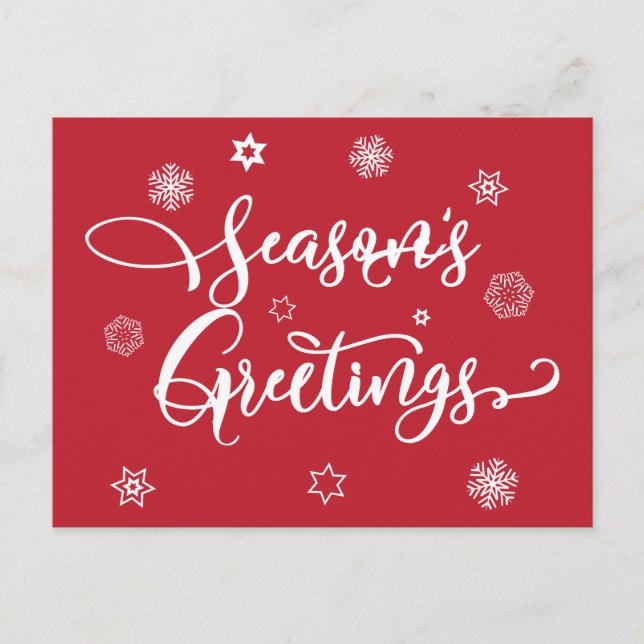 Season's Greetings | Add Your Photo Postcard (Front)