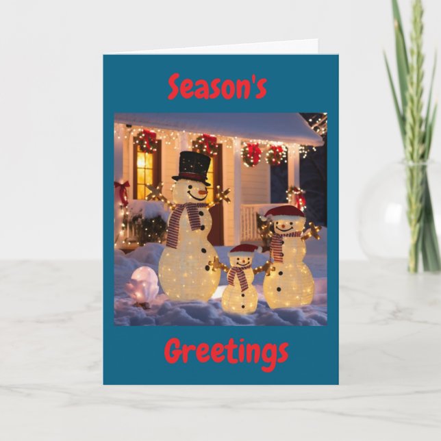 SEASON'S GREETINGS ALL LIT UP! HOLIDAY CARD (Front)