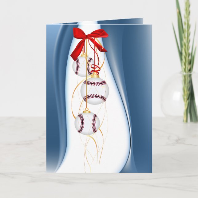 Season's Greetings Baseball Holiday Card (Front)