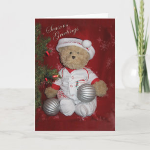 Seasons Greetings Bear Holiday Card