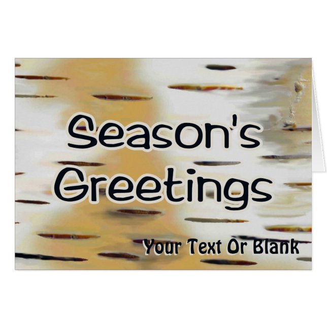 Season's Greetings - Birchbark (Front Horizontal)