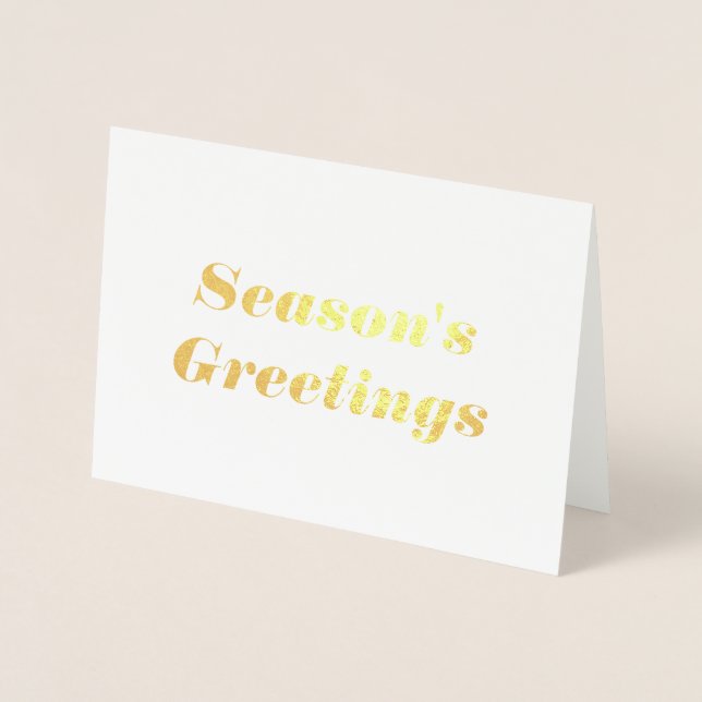 Season's Greetings (Blank Inside) Foil Card (Front)