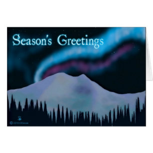 Season's Greetings - Blue Aurora