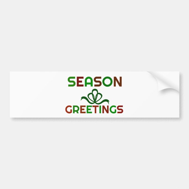 Seasons Greetings Bumper Sticker (Front)