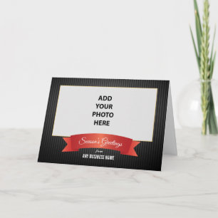 Season's Greetings Business Christmas Holiday Card