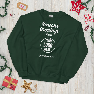 Season's Greetings Business Logo Slogan Christmas  Sweatshirt