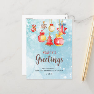 Seasons Greetings Christmas Corporate Holiday Card