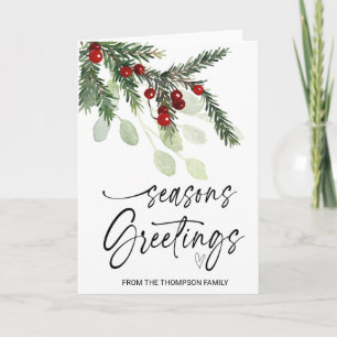 Seasons Greetings Christmas Gifts Friends Family Card