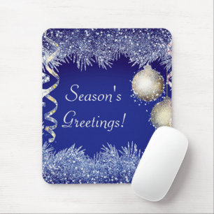 Season's Greetings Christmas Glitter Christmas Mouse Mat