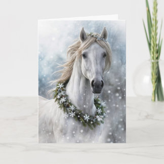 Seasons Greetings Christmas Holiday Horse Card