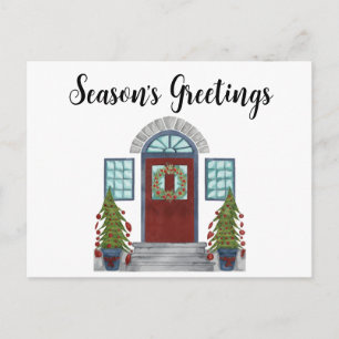 Season's Greetings Christmas home Postcard