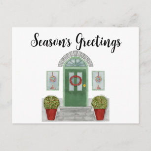 Season's Greetings Christmas home Postcard