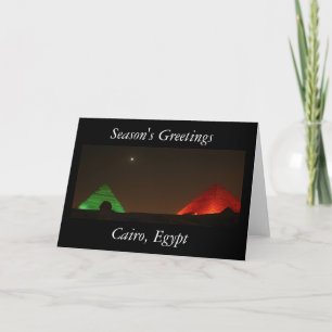 Season's Greetings Christmas Pyramid Notecard