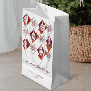 Seasons Greetings Christmas Scandinavian Holiday Small Gift Bag