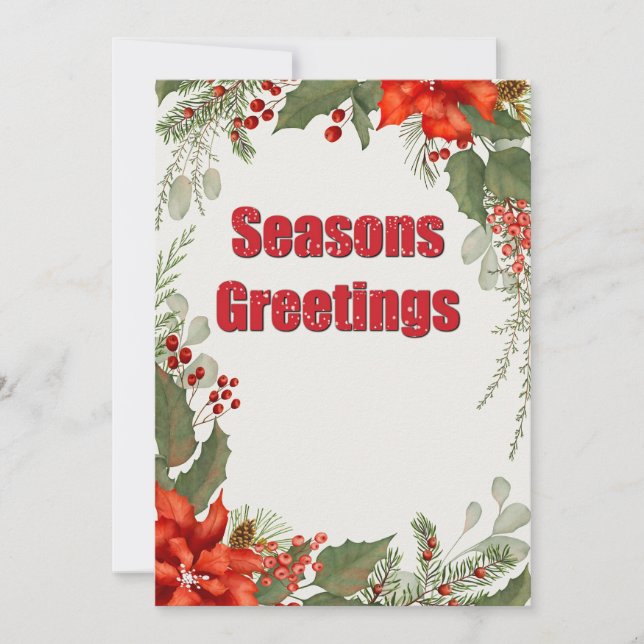 Season's Greetings Classic Holiday Card (Front)