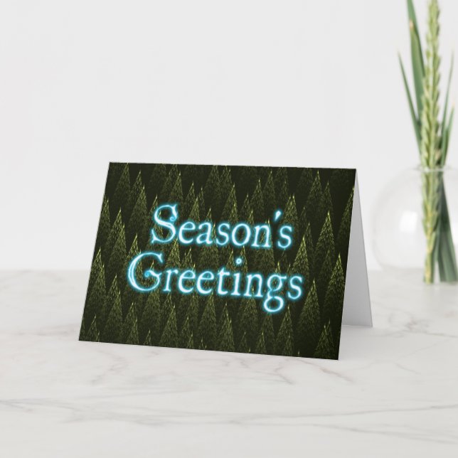 Season's Greetings - Conifers Holiday Card (Front)