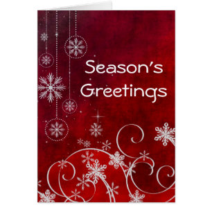 Season's Greetings Contemporary Red