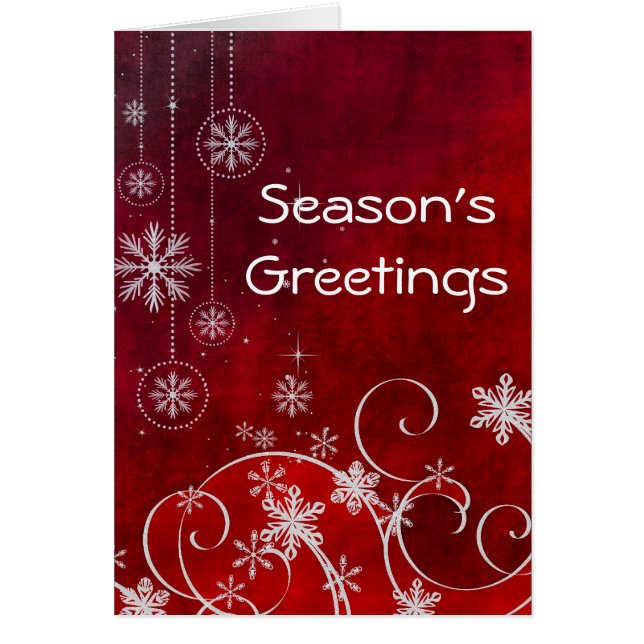 Season's Greetings Contemporary Red (Front)