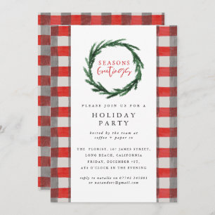 Seasons greetings corporate Christmas party Invitation