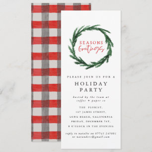 Seasons greetings corporate Christmas party Invitation