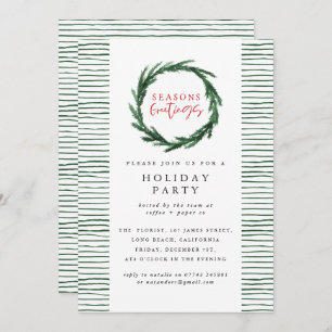 Seasons greetings corporate Christmas party Invitation