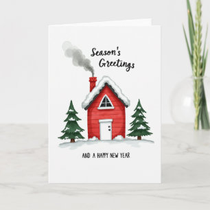 Seasons Greetings Cozy Home Card
