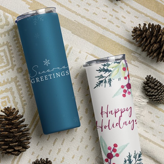 Seasons Greetings Custom Branded  Thermal Tumbler (Creator Uploaded)
