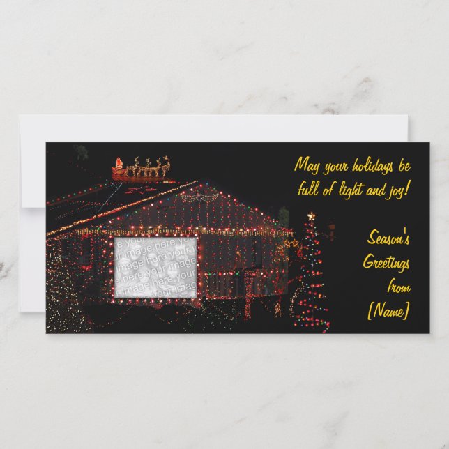 Season's Greetings (customisable) Holiday Card (Front)