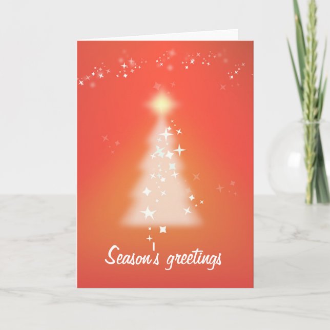 Season's greetings customisable holiday card (Front)