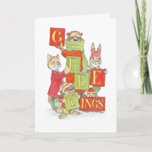 Season's Greetings Cute Animal Card