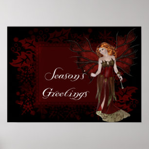Season's Greetings Dark Fairy - Fantasy Print
